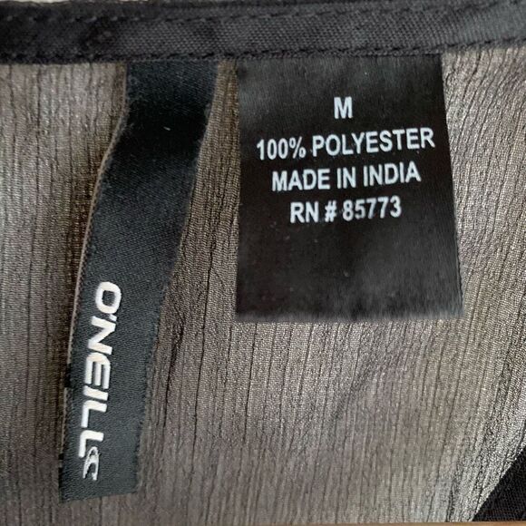 Vintage O’Neill Black Sheer Lace Tank Top Y2K Boho Festival Layering Piece - Picture 7 of 16